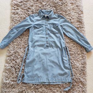 White House Black Market Blue Chambray Denim Shirt